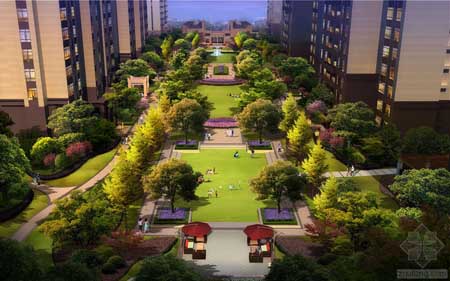 合肥名门河畔住宅景观