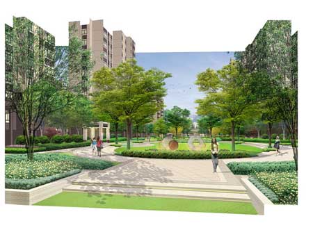 合肥名门河畔住宅景观